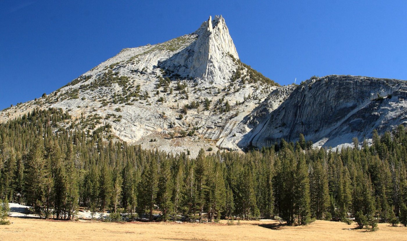 Cathedral Peak from the start of the trail
